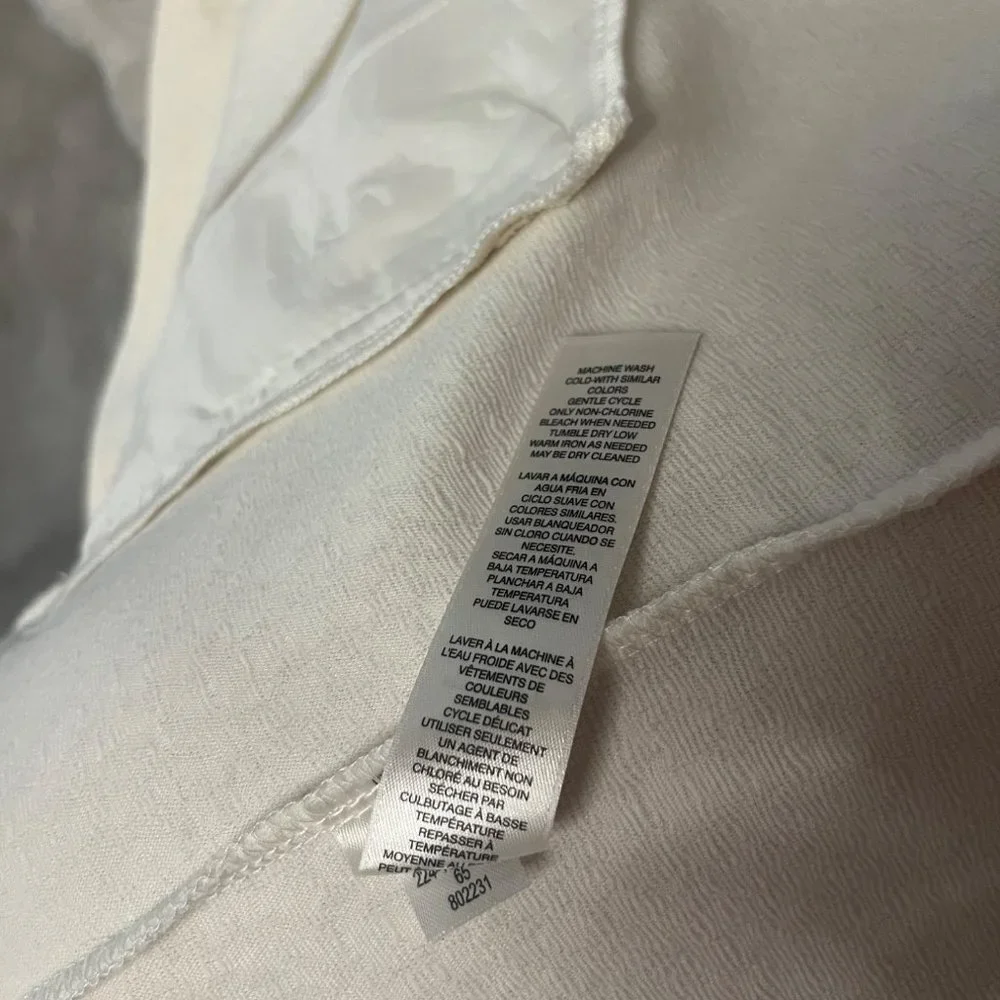 Chics Blazer Jacket Gold Zipper Cream White Size 0 - Picture 6 of 6